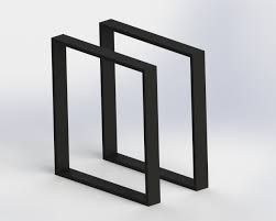 Robustní Industrálenka Stolová  Podnož do X - 2ks ; Černá